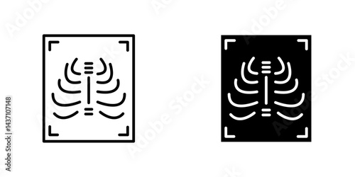 X ray flat simple vector icons illustration set.