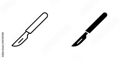 Scalpel flat simple vector icons illustration set.