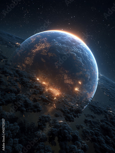 Obraz na płótnie Alien world w salonie