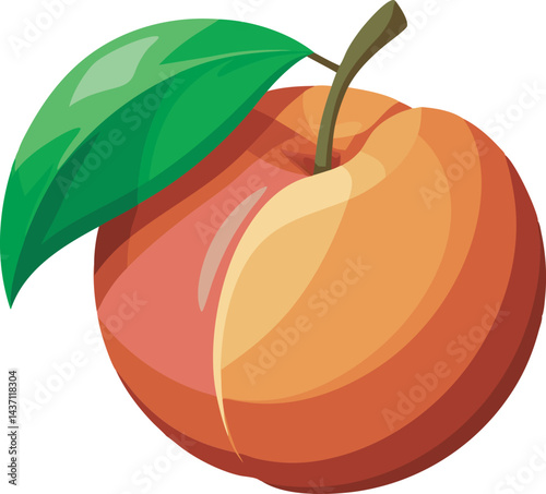 A vibrant vector art illustration of Mamoncillo nectarine fruit, showcasing its unique texture and vibrant colors in detail.