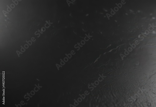 Sleek black leather surface, subtle grain, high gloss , macro, smooth leather