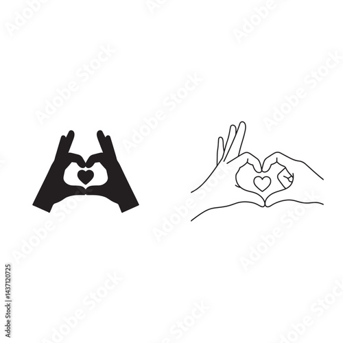 Promise in Love silhouette vector illustration.