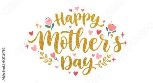 Happy Mother’s Day PNG Clipart – Single Design, Transparent Background