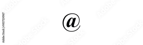 @ sign. At or Address sign icon symbol @ button. Vector illustration