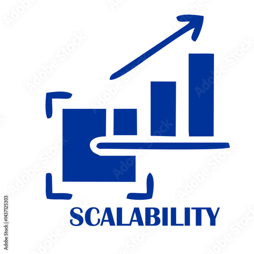 scalability icon vector with simple design