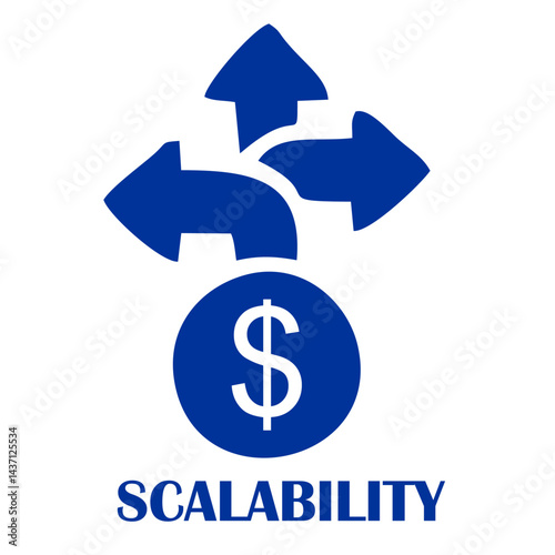 scalability icon vector with simple design