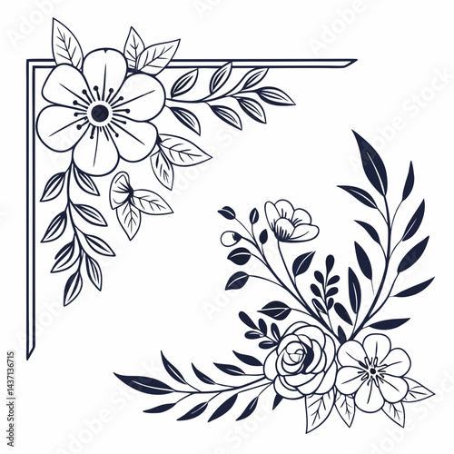 abstract floral background with flowers