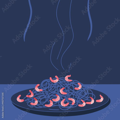 A yummy noodles and pasta