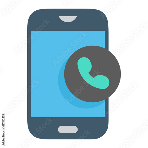 phone with call icon