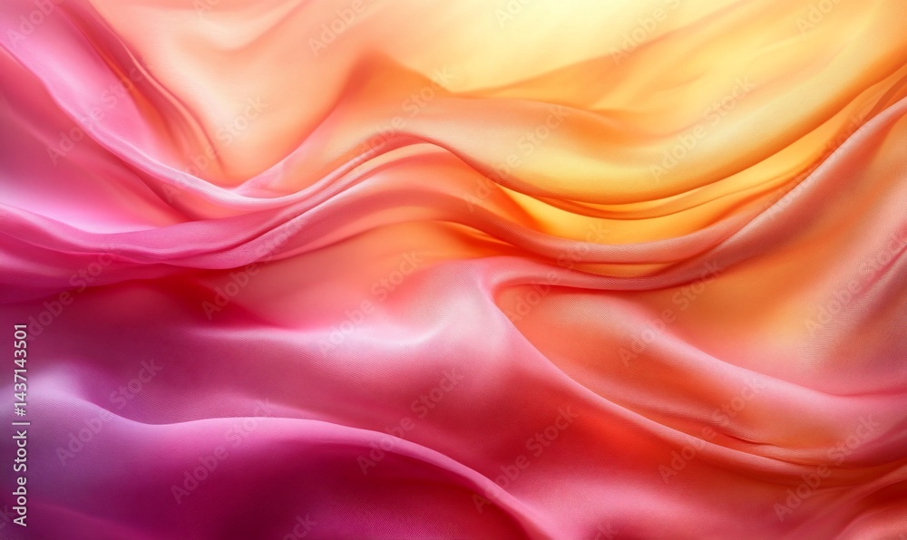 Obraz premium Flowing silk ripples in sunrise colors