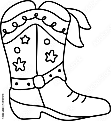stylish cowboy boot with decorative elements and unique design captures essence of western fashion