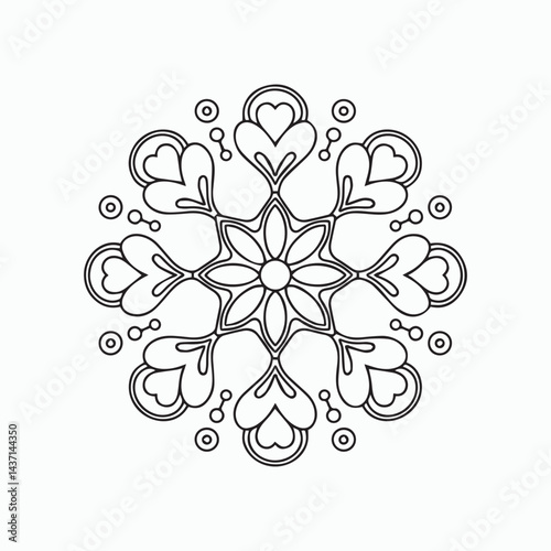 Minimalist Mandala for Youth Art Book
