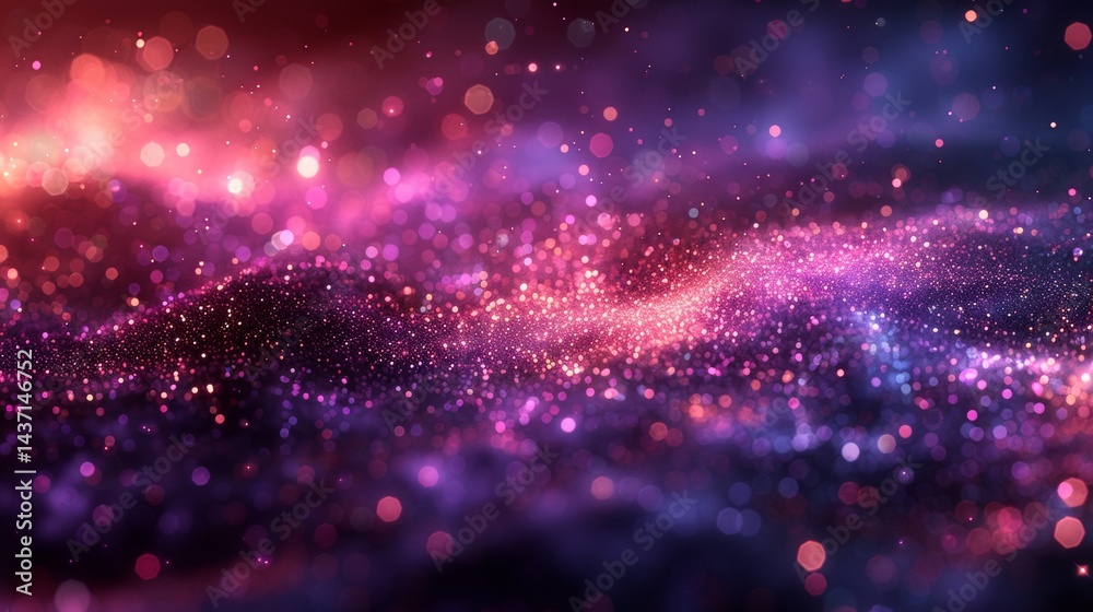 2D magenta glitter surface glowing with pink and violet sparkles under diffuse light for refined shimmer effect. Intense glow concept 2D magenta glitter surface glowing with pink and violet sparkles under diffuse light for refined shimmer effect. Intense glow concept
