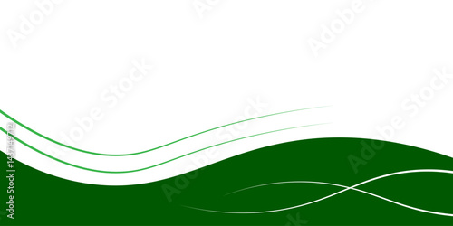 Abstract green wave background, vector green line background curve element with white space for text, message and presentation design. overlapping layer line design