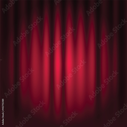 Elegant Red Velvet Theater Stage Curtains