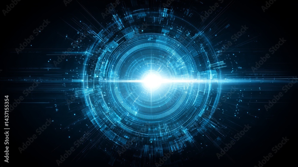 Abstract blue technology background design with dynamic light effect for digital innovation Abstract blue technology background design with dynamic light effect for digital innovation