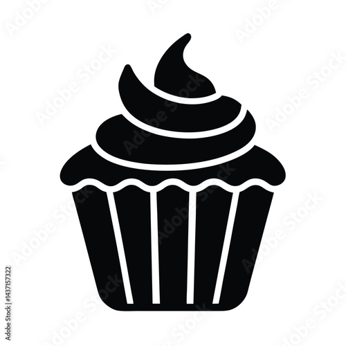 Cupcake Icon Vector Illustration