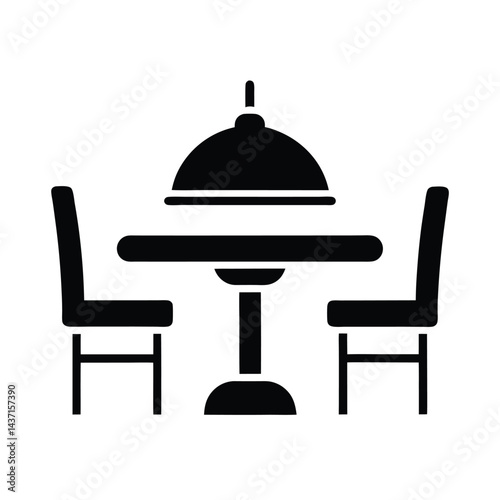 Dining Table Icon Vector Illustration
