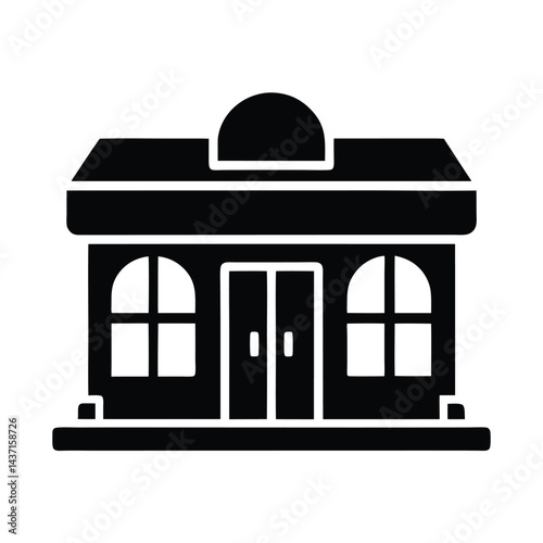 Restaurant Building Icon Vector Illustration