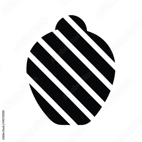 Striped Pack Toffee Stencil Icon Vector Illustration