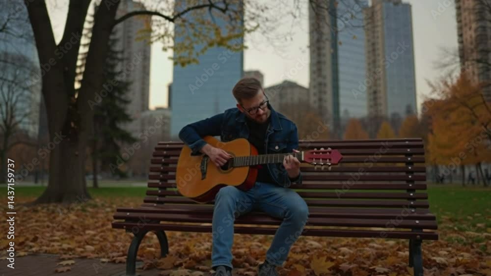 Man playing guitar generative ai Man playing guitar generative ai