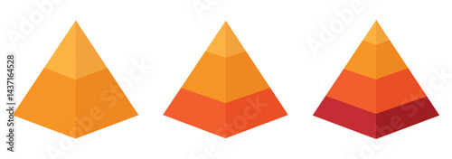 pyramid icon.  simple line art of pyramid icon.