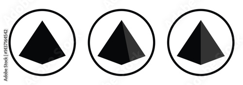 pyramid icon . Pyramid Chart Icon.