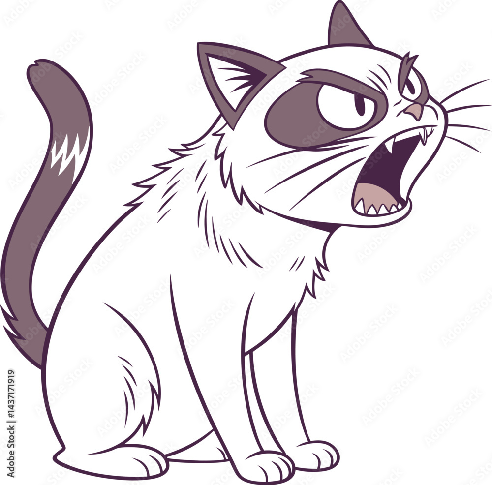 Obraz premium vector illustration of a cat