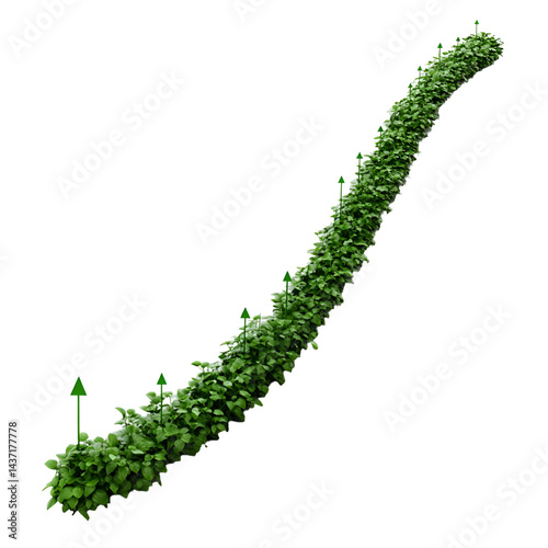 Detailed green line macro view