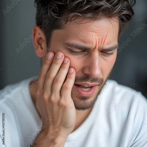 Hombre con dolor de muelas