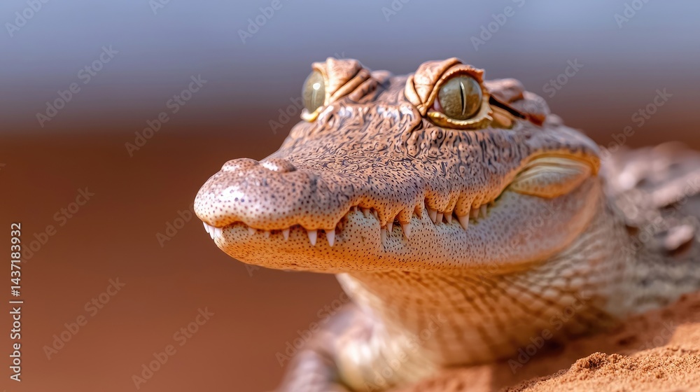Fototapeta premium Close-up of a young crocodile
