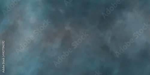 Abstract bright cyan and black misty seamless watercolor texture vintage background design, dramatic blue smoke distressed watercolor beautiful grungy fog hand painted texture of explosion background.