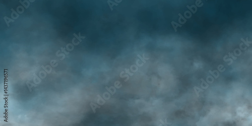 Abstract bright cyan and black misty seamless watercolor texture vintage background design, dramatic blue smoke distressed watercolor beautiful grungy fog hand painted texture of explosion background.