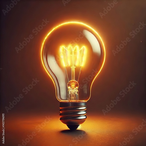 Classic Incandescent Bulb A traditional rounded li