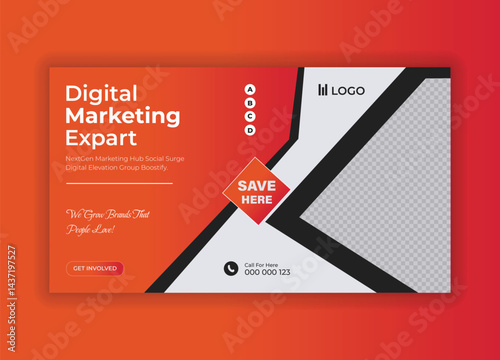 Digital marketing agency and corporate web banner template