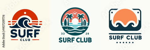 surf club logo design inspiration