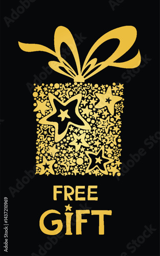 Free Gift.  Vector Illustration