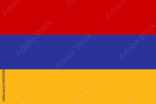 Flag of Armenia. Armenia flag illustration in accurate RGB colors. Rectangular flag in standard flag icon size.