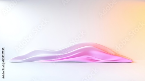Abstract draped form, vibrant colors