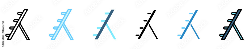 Ladder multi style, mini illustration icon. use for modern concept, print, UI, UX kit, web and app development. Vector EPS 10, related to labor day, industry, worker. Ladder multi style, mini illustration icon. use for modern concept, print, UI, UX kit, web and app development. Vector EPS 10, related to labor day, industry, worker.