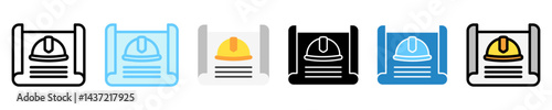 Plan multi style, mini illustration icon. use for modern concept, print, UI, UX kit, web and app development. Vector EPS 10, related to labor day, industry, worker.