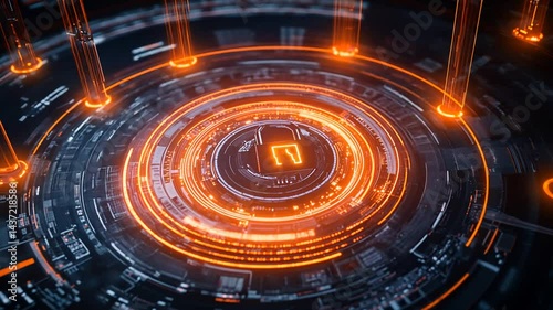 Wallpaper Mural Abstract Cyber Security Concept with Glowing Padlock and Futuristic Technology Background Torontodigital.ca