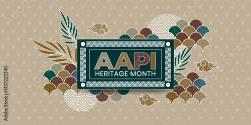 Asian American and Pacific Islander Heritage Month. Vector for Poster, card, banner and background. vector Illustration
