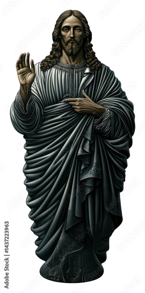 Fototapeta premium PNG Jesus art representation illustration.