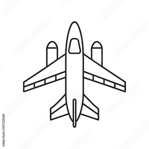 vector illustration of a jet airplane