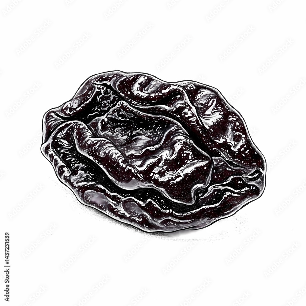 A plump, tempting black jujube. A plump, tempting black jujube.
