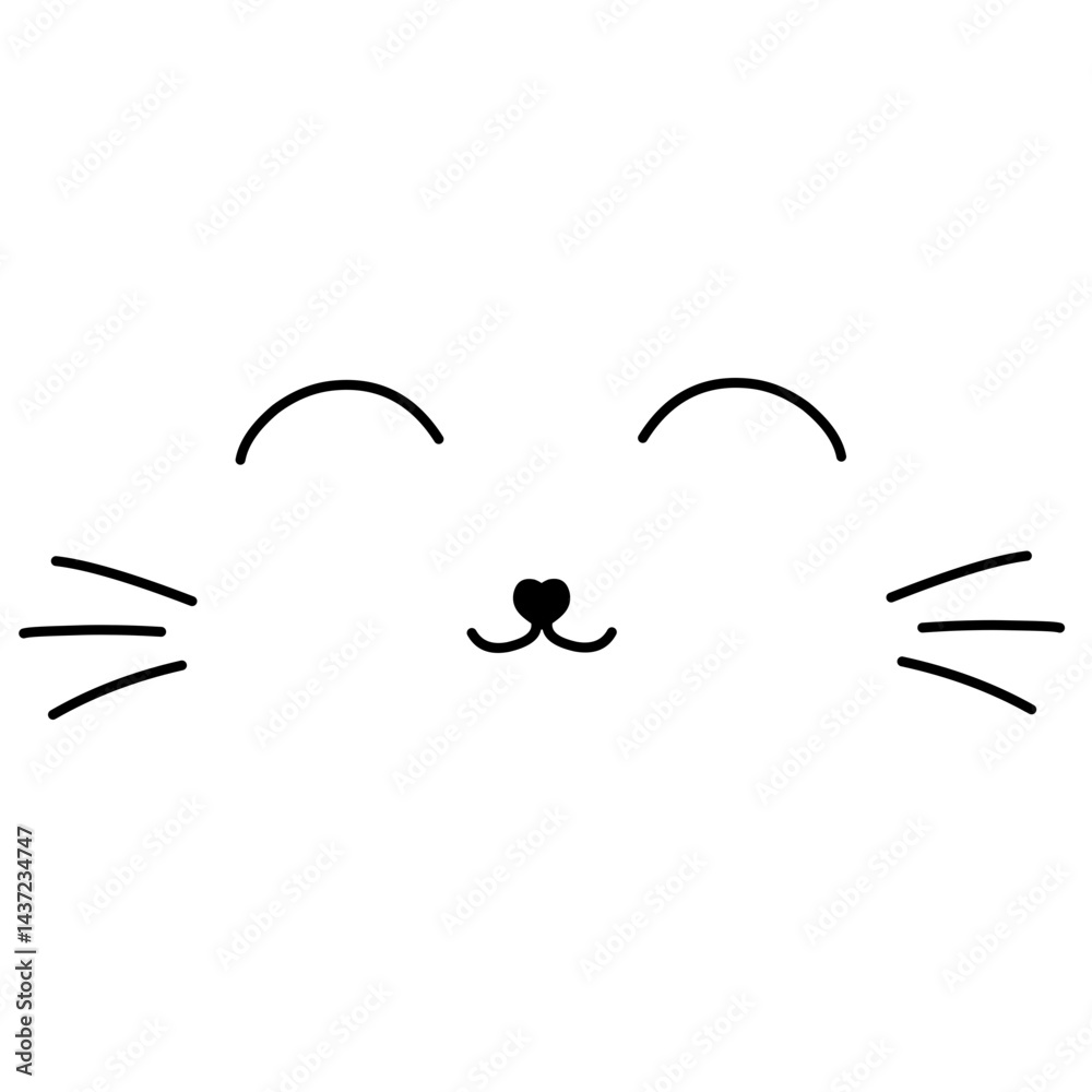 Rabbit Face Hand drawn