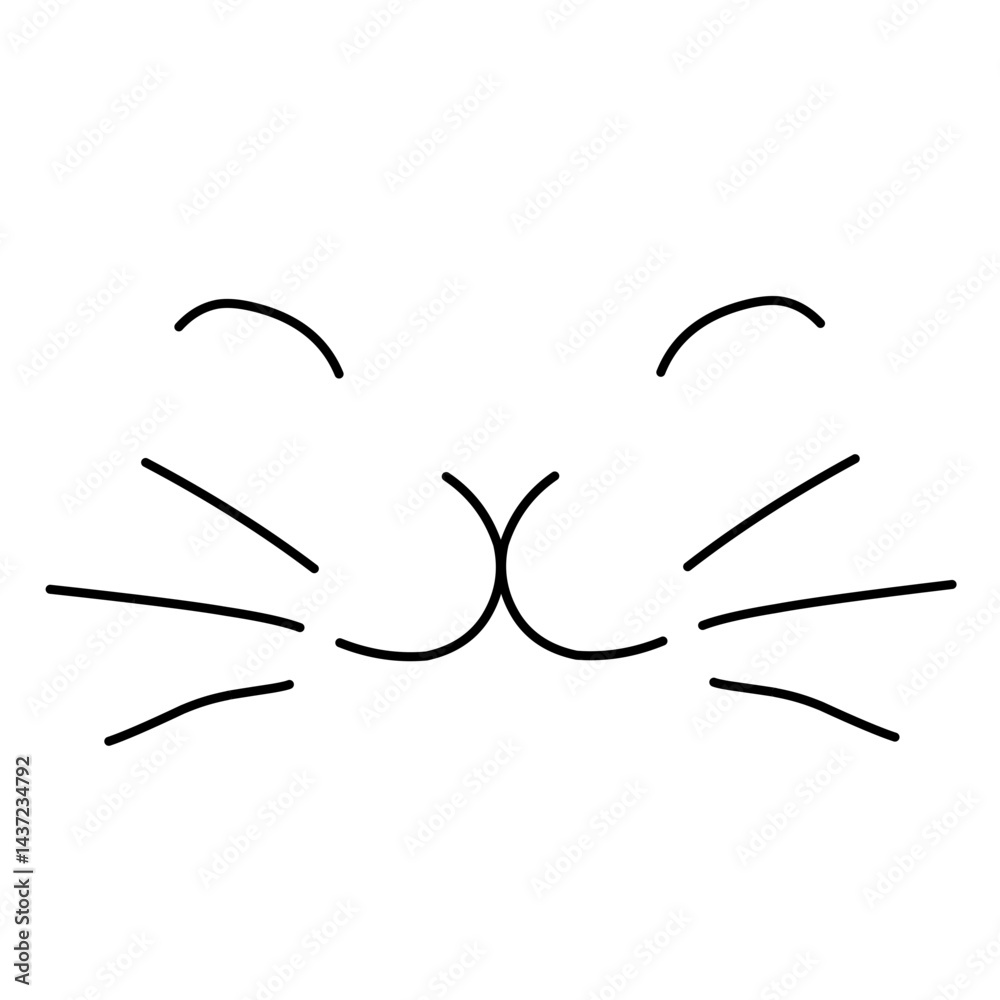 Rabbit Face Hand drawn