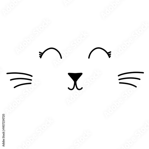 Rabbit Face Hand drawn