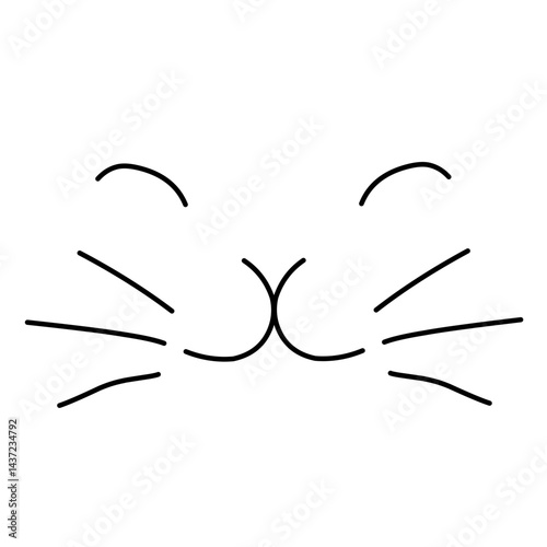 Rabbit Face Hand drawn